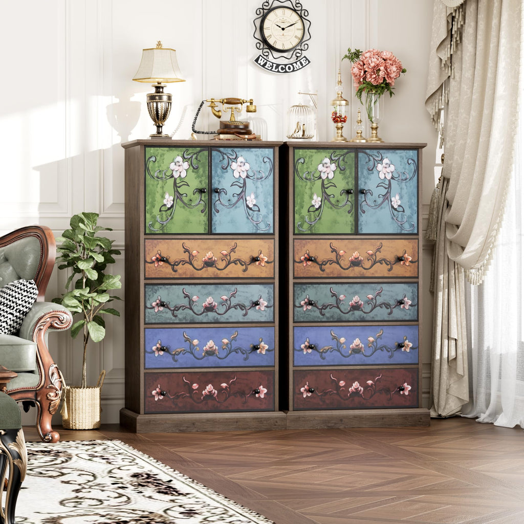 50" H Boho Vintage, 4 Drawer