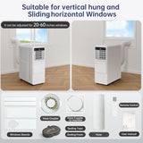 12000BTU Portable Air Conditioners with Remote, Floor Standing Cooling Portable AC Unit with Fan & Dehumidifier