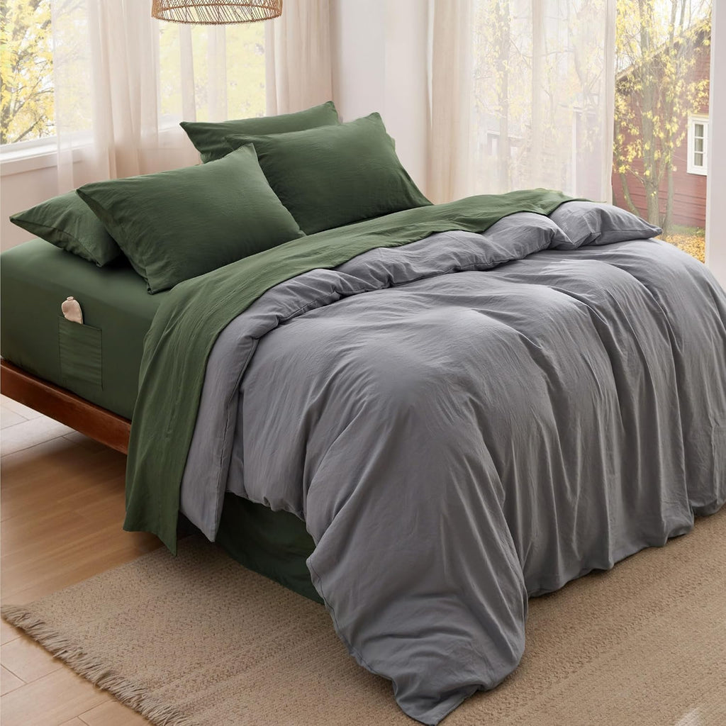 Deep Pocket King Sheet Set - 6 Piece, Prewashed Ultra-Soft King Sheets Set, Fits Mattresses Up to 18 Inches Thick