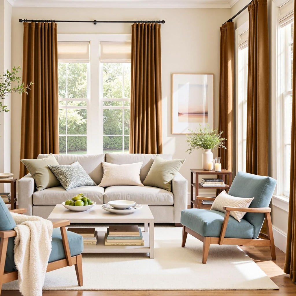 Velvet Blackout Curtains Thermal Insulated Room Window Drapes Super Soft Luxury Curtains for Living Room Bedroom Rod
