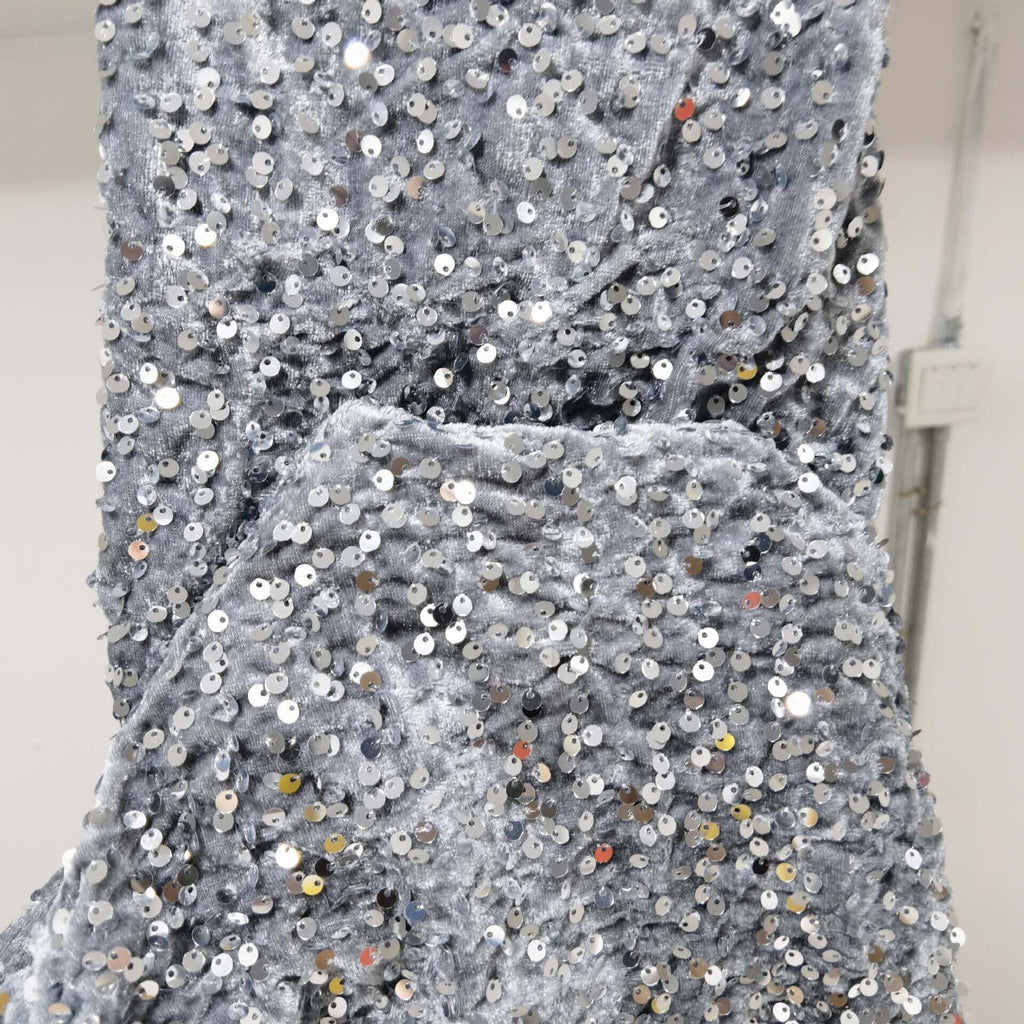 Velvet Sequins Stretch Fabric By The Yard Velvet Sequins 2 Way Stretch Fabric for Fashion, Crafts, Backdrops, 1 Yard
