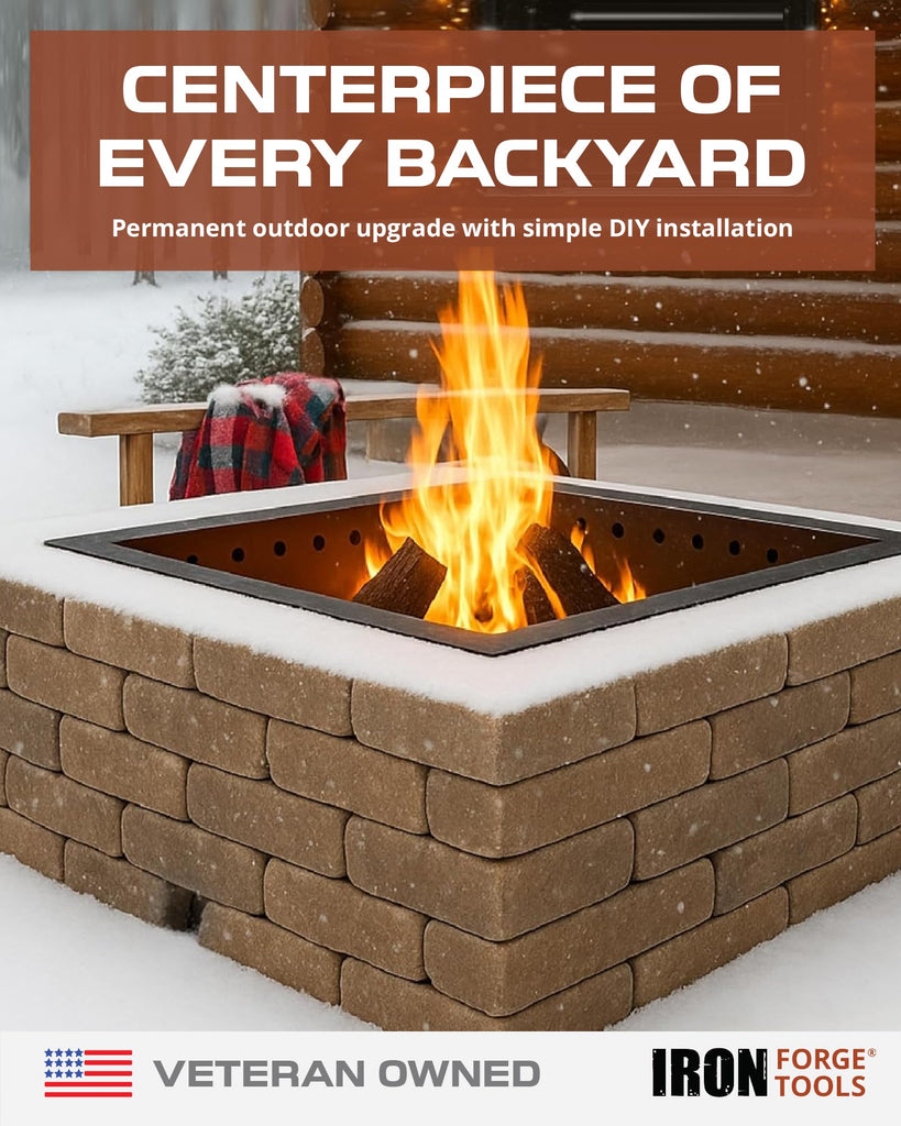 Smokeless Outdoor Fire Pit Ring Insert 36 Inch Square