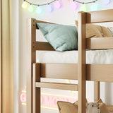 Twin Over Twin Over Twin Triple Bunk Bed for Kids,3 Bed Bunk Beds for 3,Solid Wood Twin Triple Bunk Bed with Two