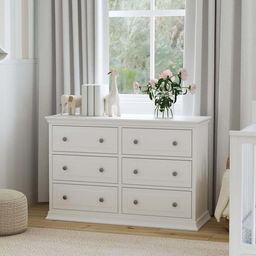 6-Drawer Double Dresser in White