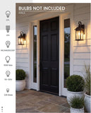Exterior Wall Sconce, 2 Packs Outdoor Waterproof Wall Lights Fixture, E26 Socket Wall Lantern for Porch