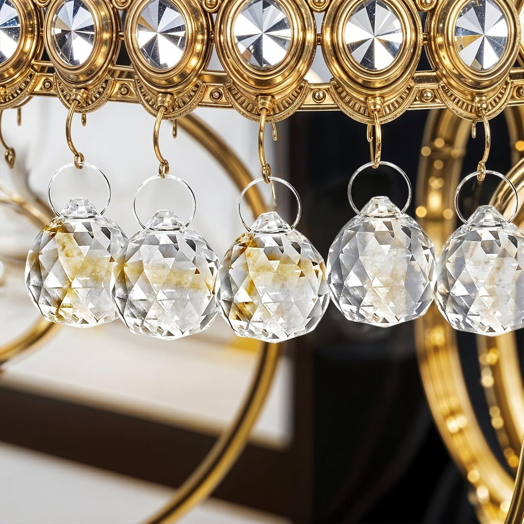 48 Pcs Clear Crystal Ball Prism 20mm Chandeliers Prism Sun Shine Catcher Christmas Crystal Ornaments Rainbow Pendants