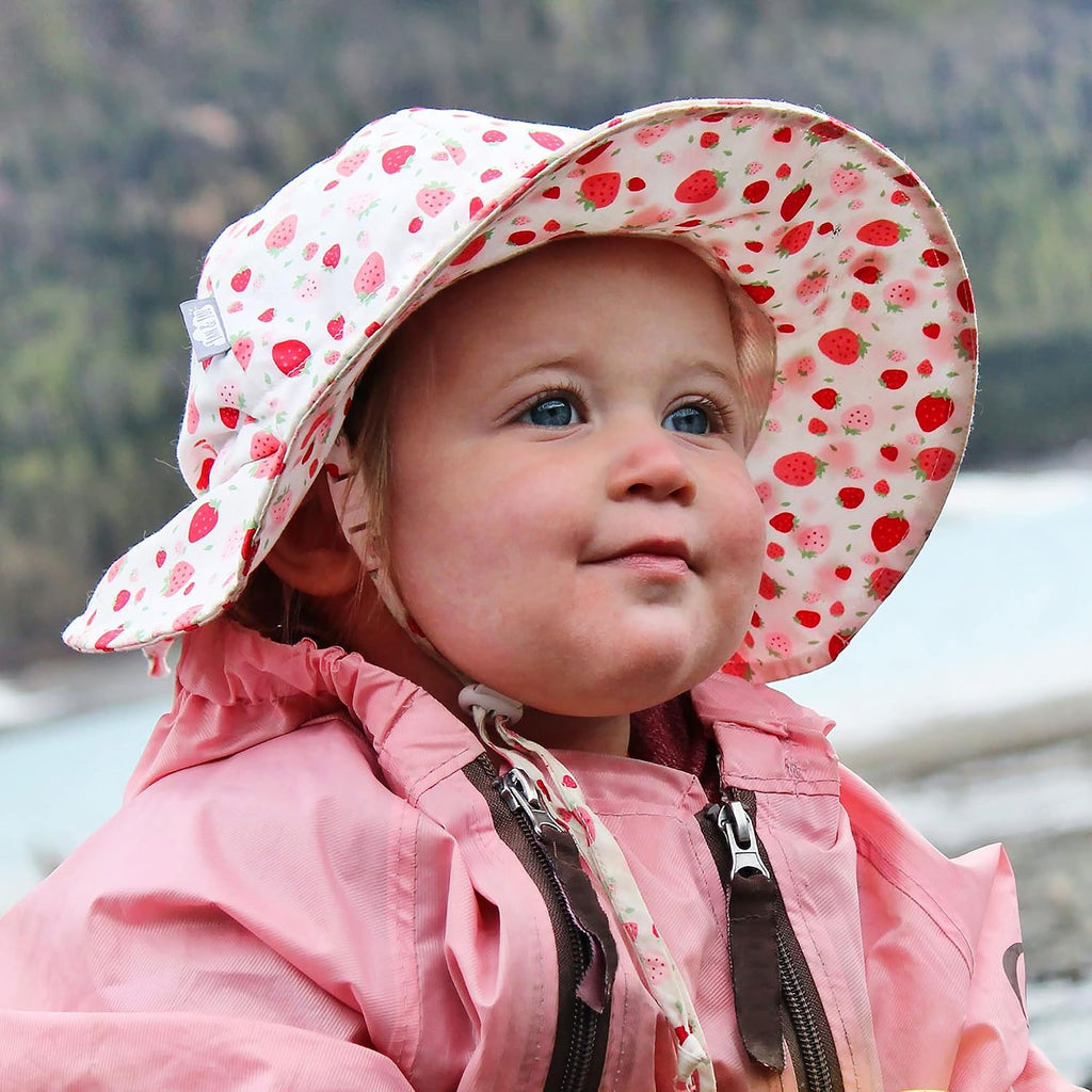 Adjustable Cotton Floppy Sun Hat with 50+ UPF Protection for Girls