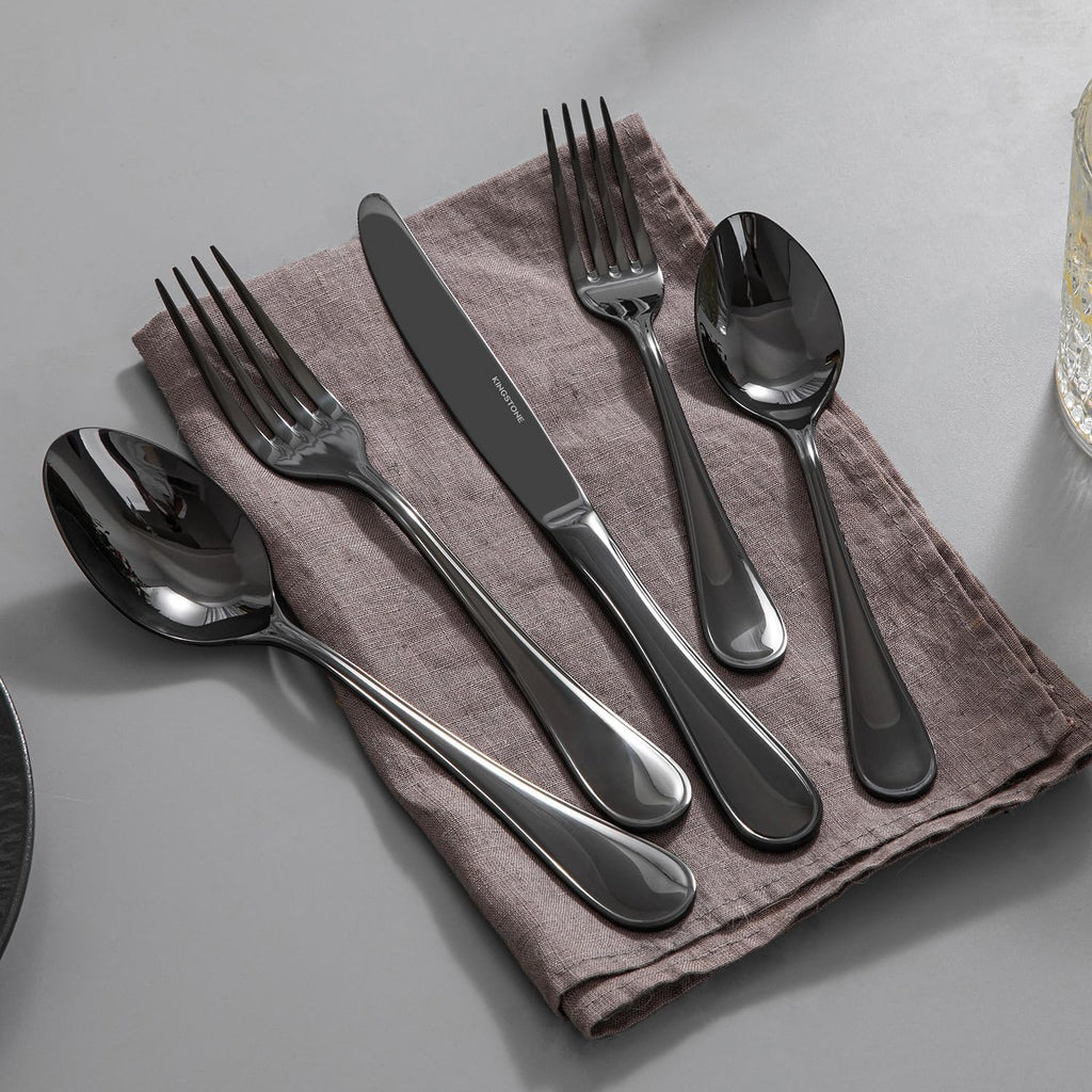40-Piece Teardrop Silverware Set for 8, 18/10 Stainless Steel Flatware Set