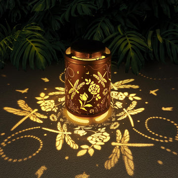Outdoor Lanterns, Dragonfly Garden Decor LED Light Hanging Waterproof Solar Lantern Birthday Gifts for Women Mon