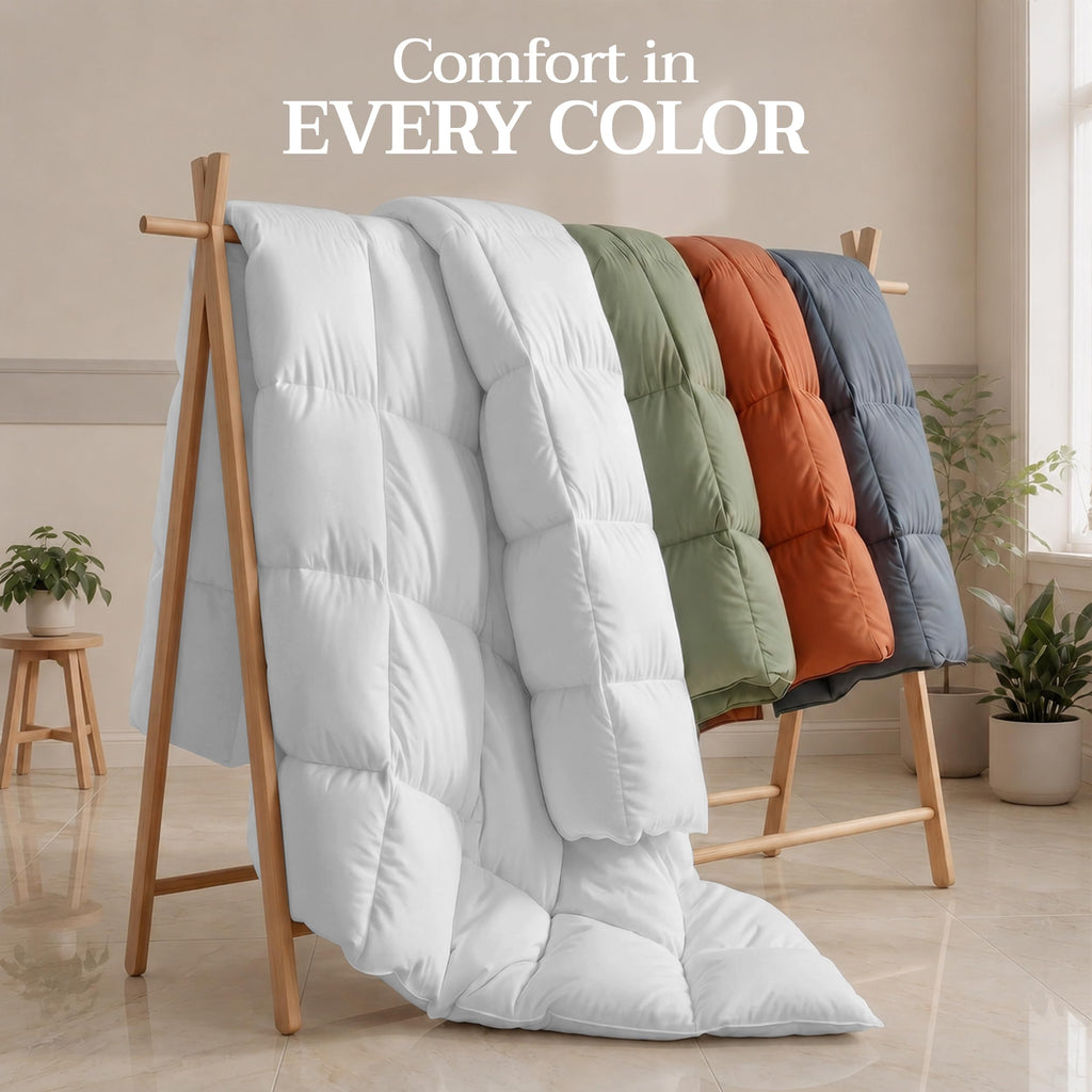 Twin Comforter, Duvet Insert, Aqua, 64 x 88 Inches