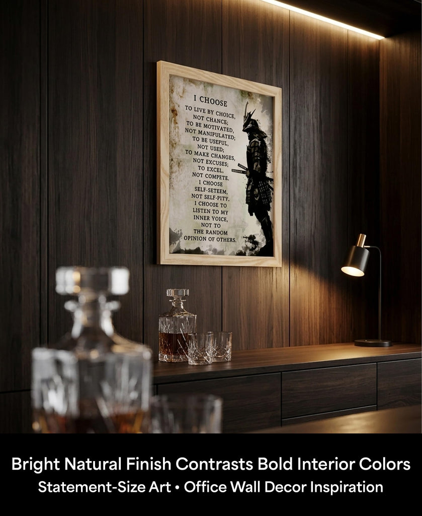 I Choose Samurai Wall Art, 11x14 Framed