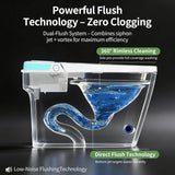 Tankless Smart Toilet with Integrated Bidet, One Piece Elongated Intelligent Toilet with Heated Seat & Child Mode