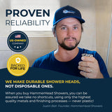 Solid Metal 2 Inch High Pressure Shower Heads - CHROME - 2.5 GPM Shower Heads High Pressure