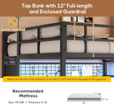 Full Over Twin Bunk Bed with Desk and Charging Station Metal Full Over Twin Bunk Bed with Led Lights,Storage Shelves