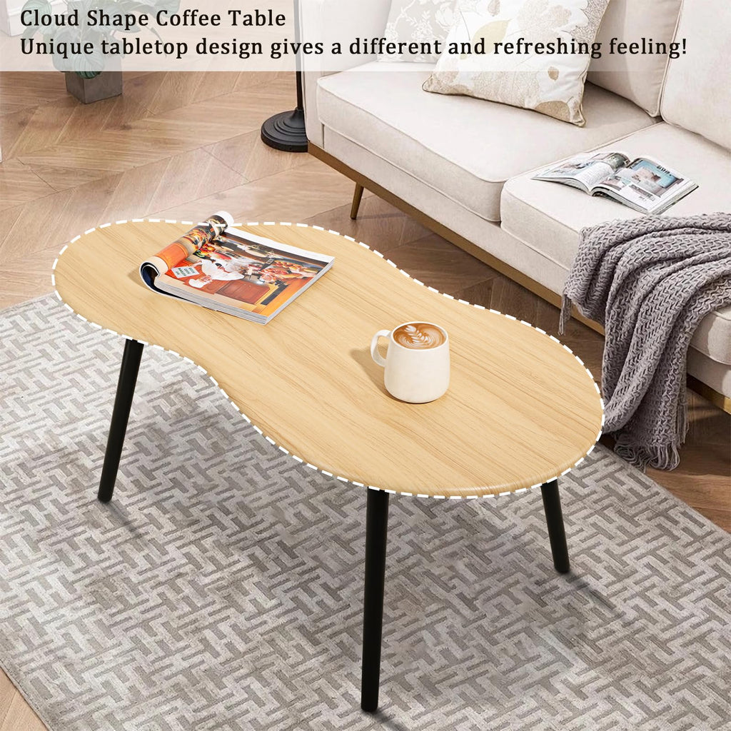 Small Coffee Table Cloud Coffee Table Modern Center Table Floor Table Walnut Irregular Coffee Tables Suitable Small