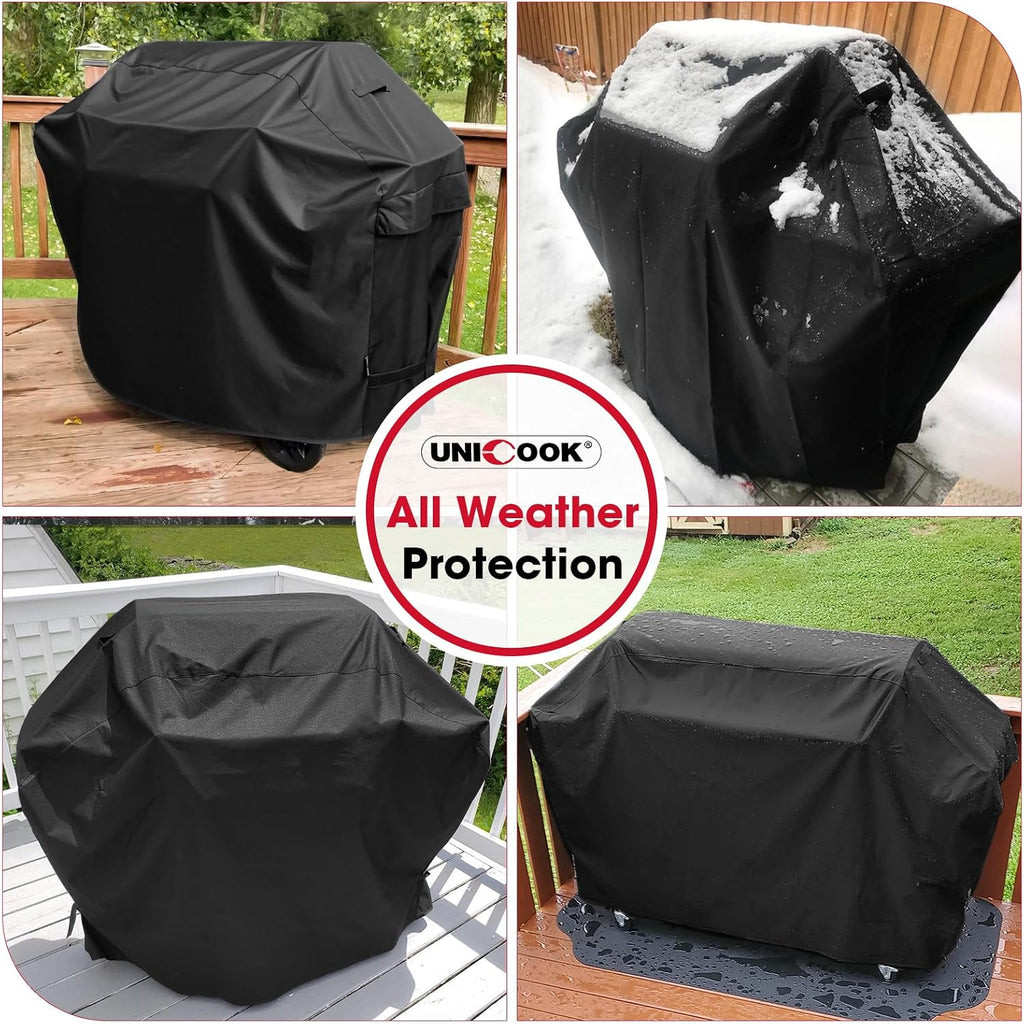 Grill Cover 60 Inch, Heavy Duty Waterproof Gas Grill Cover for Outside, Fade Resistant Outdoor Barbecue Protector