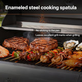 5-Burner Propane Gas Grill, 58,500 BTU Stainless Steel BBQ Grill with Side Burner, Porcelain Grates & Wheels for Patio and Backyard
