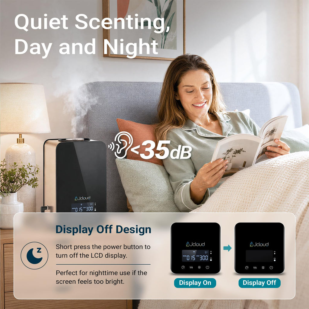 Waterless Essential Oil Diffuser for Whole Home, Upgraded V2, Black