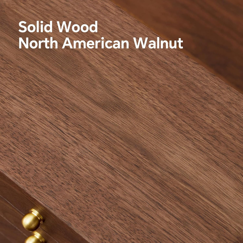 Wooden Jewelry Box, Large, Black Walnut Wood