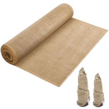 Extra Large 82 Ft x 40 Inch Burlap Fabric Roll- Natural Burlap Tree Wrap Roll- Burlap Fabric Tree Trunk Protector for