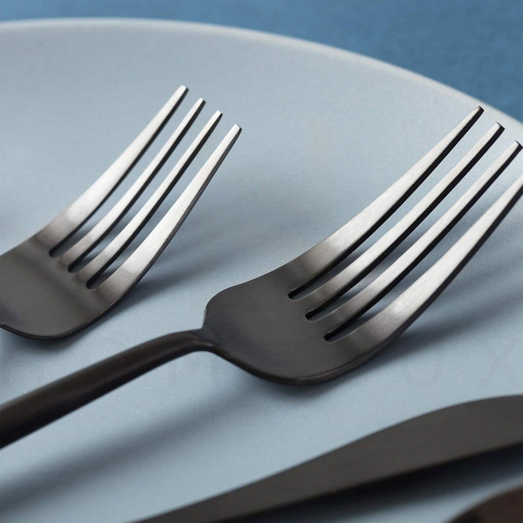 4 Sets of 5 Pieces Matte Black 18/10 Stainless Steel Flatware, Stainless Steel Kitchen Utensils