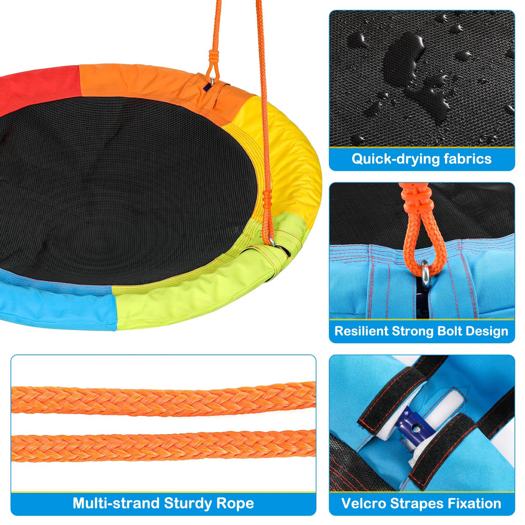 Climbing Dome with Saucer Swing, 10FT Jungle Gym, 800 lb Capacity