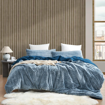 Nightingale - Coma Inducer King Oversized Comforter - Pepper Navy Gray | Experience Coma Worthy Sleep with Plush Faux