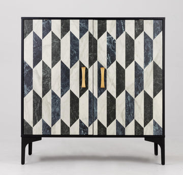 Faux Marble Doors Sideboard Buffet Cabinbet with Storage Dining Room Buffet Cupboard Console Table Hallway