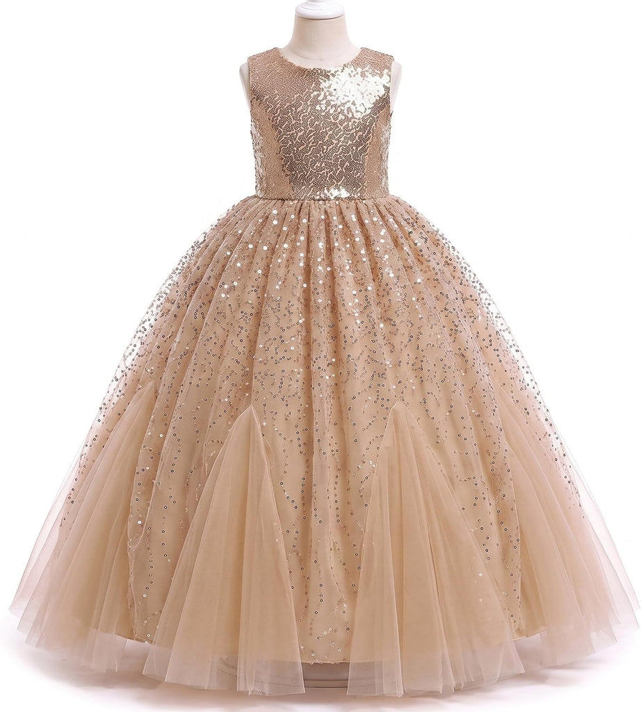 Flower Girls Sequin Dress Princess Birthday Party Pageant Fancy Dresses