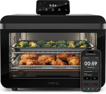 MiniOven Smart Toaster Oven Air Fryer Combo, 11-in-1 Countertop Convection Oven, Bake, Broil, Air Fr