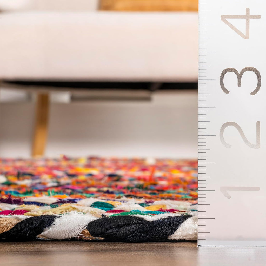Tammara Multicolor Ombre Braided Area Rug, 3' x 5' | Tammara Ombre 3' x 5' Accent Rug Bedroom Dining Room Entryway