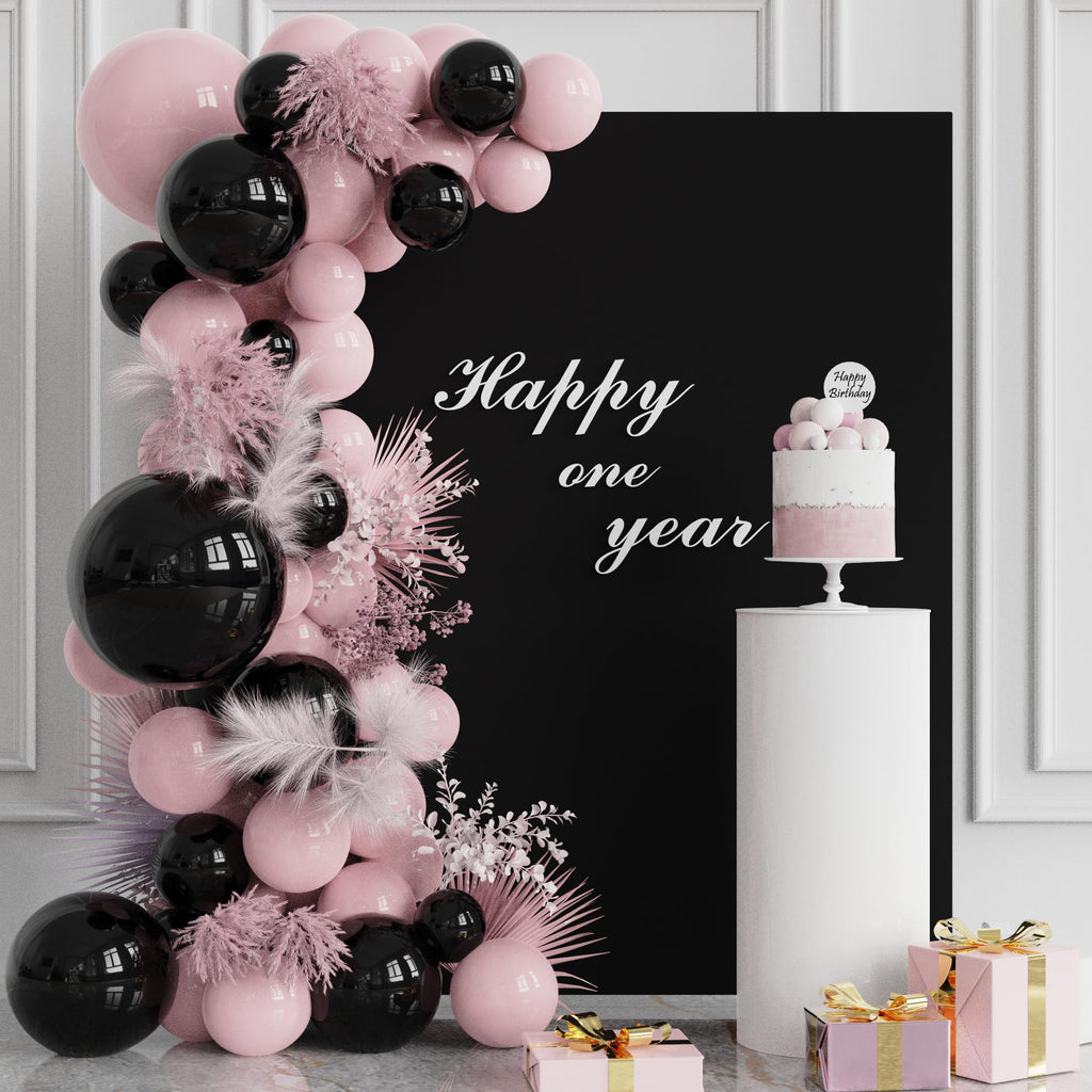 Square Backdrop Cover Black Square Wedding Arch Cover, 6.6x5.2FT