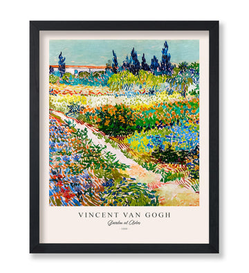 Master Vintage Van Gogh Poster - Retro Impressionism Print - Garden at Arles, Colorful, Aesthetic, Beautiful - 16x20