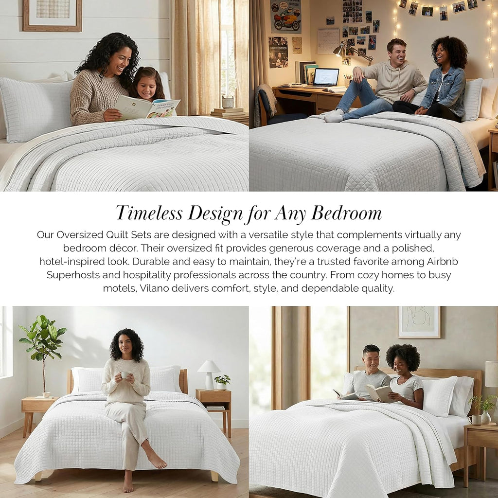 White Queen Quilt Bedding Set, Lightweight Bedding Quilts Queen Bedspread, Coverlet Full, Quilted Coverlet Bed Spread
