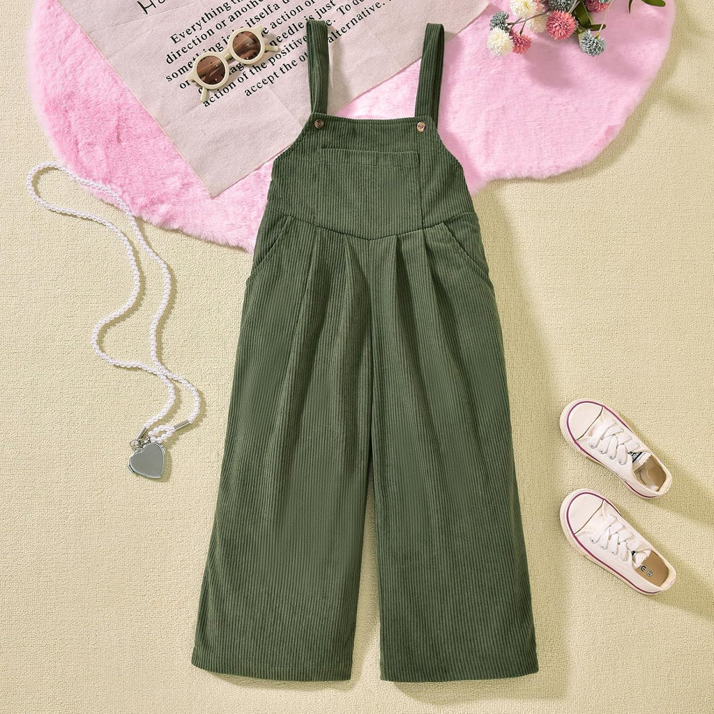 Toddler Girl Corduroy Overall Jumpsuit 2 Pieces Outfits 2-7 Years
