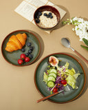 Plates and Bowls Sets for 8, 24 Piece Dinnerware Set for Large Families & Entertaining, Elegant Design