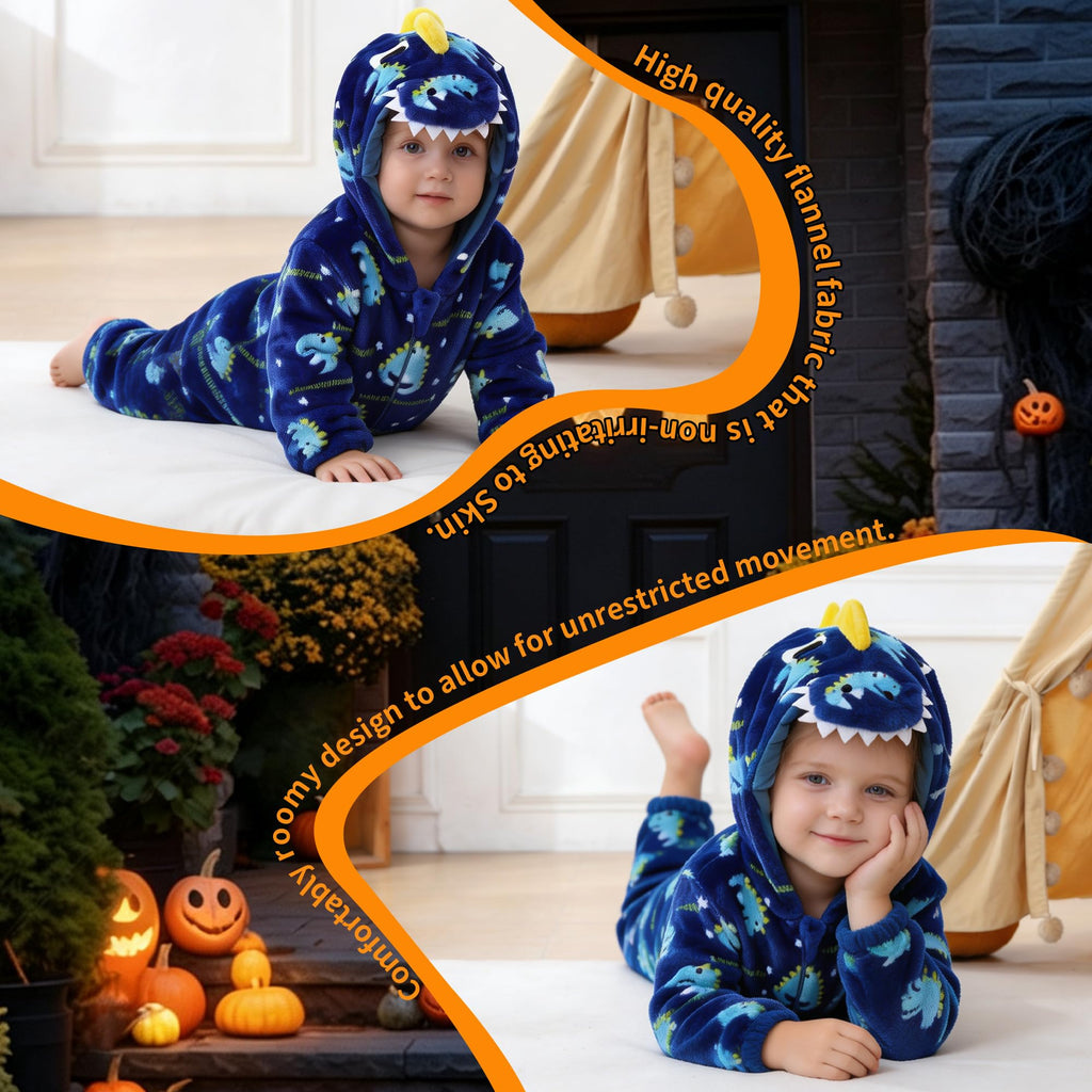 Baby Print Dinosaur Christmas Romper, Unisex Infant