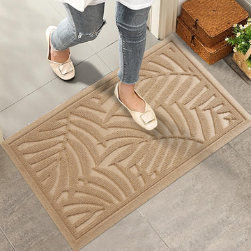 Front Door Mat, Absorbent Resist Dirt Welcome Door Mat Indoor Outdoor, Waterproof Doormat, Sturdy Non Slip Backing