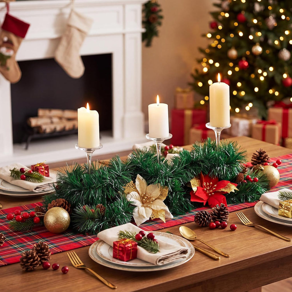 Christmas Table Centerpiece Kit, DIY Wine Glass Decor