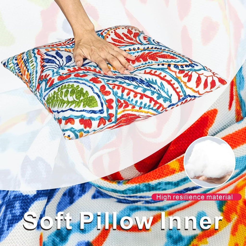 Outdoor Throw Pillows Decorative Outdoor Accent Pillows with Insert | Outdoor Throw Pillows Patio Pillows with