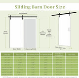 60"(Double 30") x 84" Sliding Barn Door, MDF, with Waterproof Surfac, DIY Assemble, Pre-drilled Barn