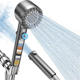 Filtered Shower Head with Handheld, High Pressure 4 Spray Showerhead with Filters & Upgraded Anti-clog Nozzles for