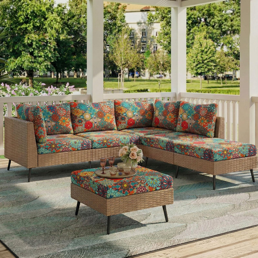 Printed Couch Cushion Covers, Sofa Covers Washable for 3 Cushion Couch