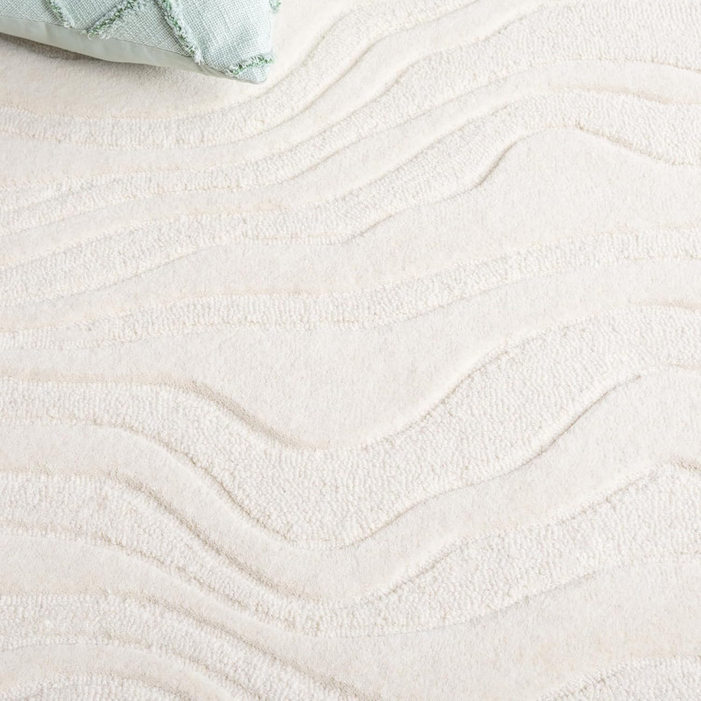 Area Rug 10x14 - Rodeo Drive - Large - Ivory, Handmade Wool