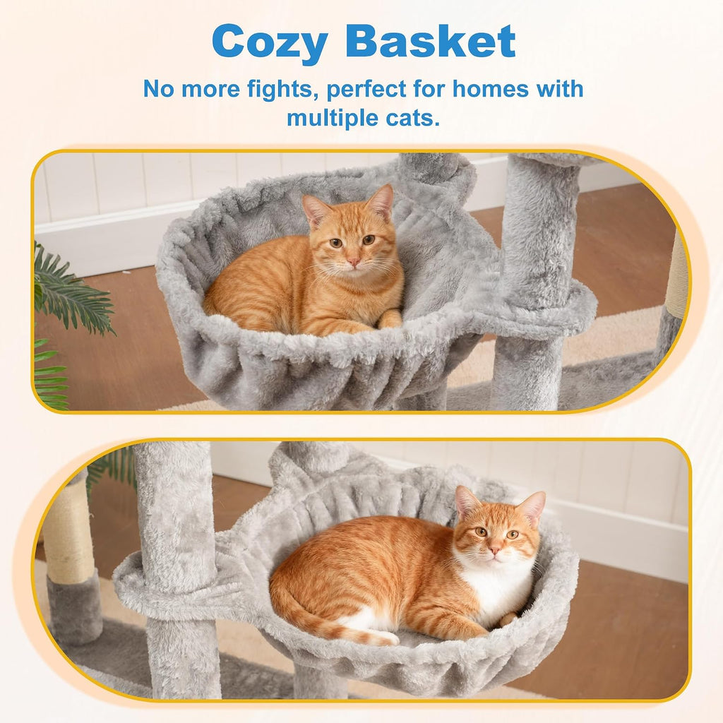 Cat Tree Tower with Large Platform, Spacious Condo