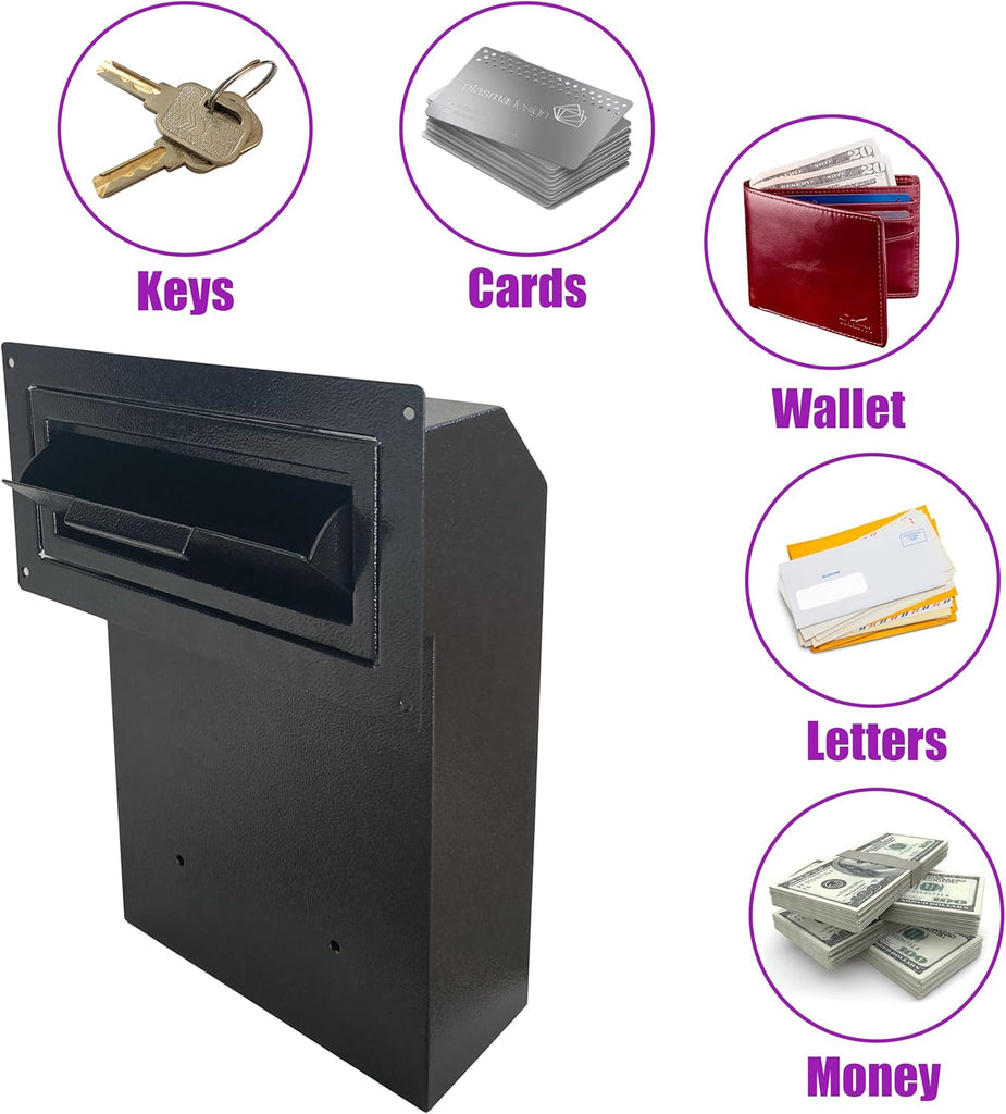 Door Drop Box, Mail Slots for Mail, Rent, Deposit, and Night Key