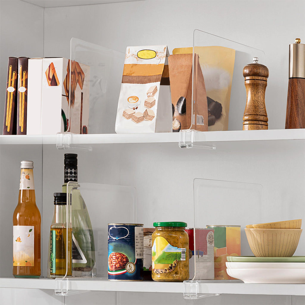 12 Inches Tall [Extra Tall Version] Clear Shelf Dividers, 6 Pack Purse Organizer for Closet Perfect for Sweater