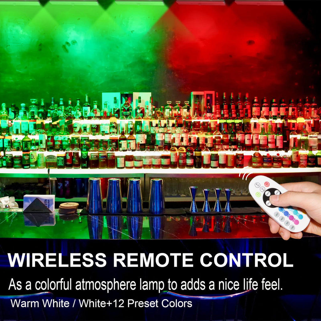 48 LED Under Cabinet Lighting Wireless, 15 Colors Changeable Rechargeable RGB Under Cabinet Lights Remote Control