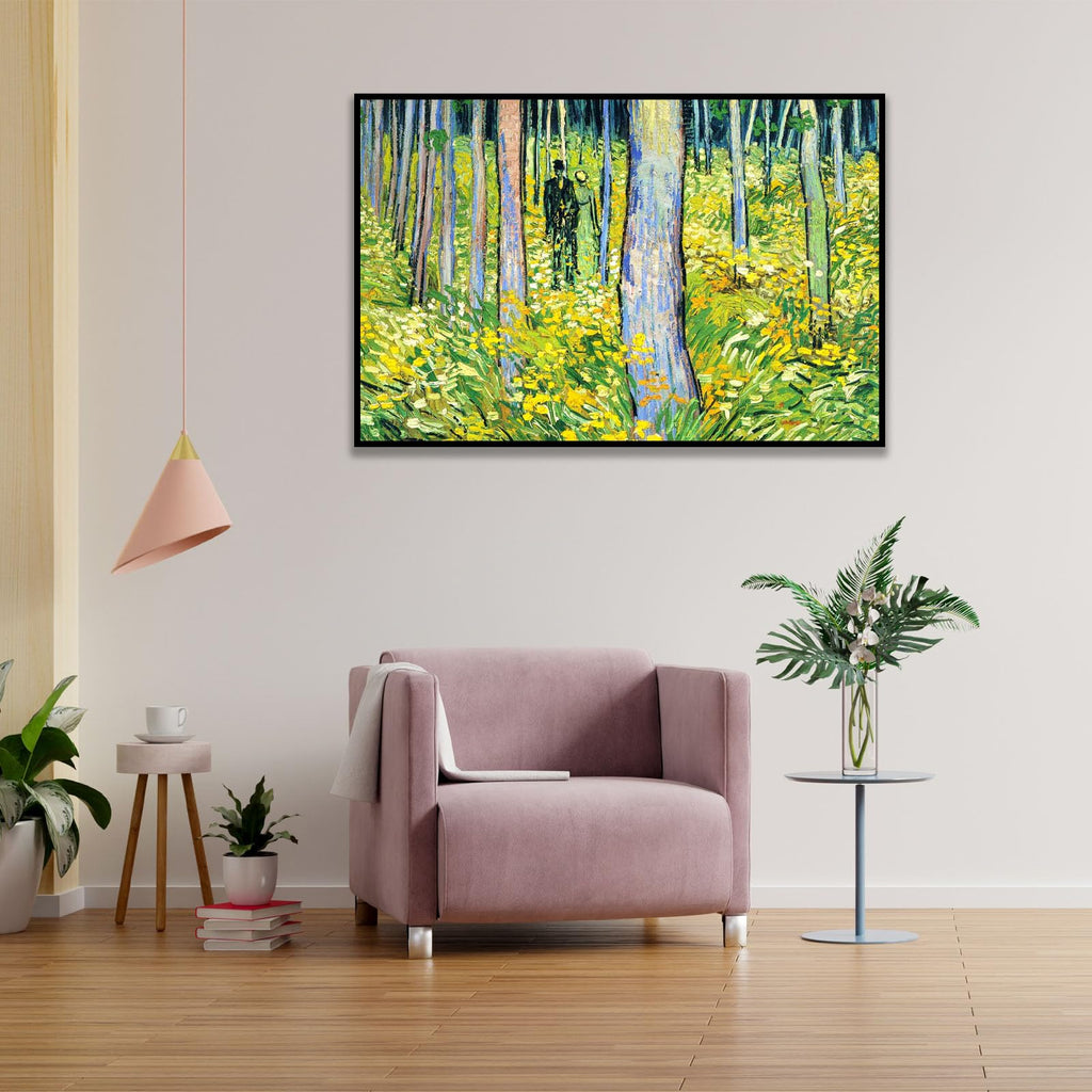 Vincent Van Gogh Canvas Wall Art Undergrowth With Two Figures Poster - Van Gogh Vintage Poster Print Room Aesthetic