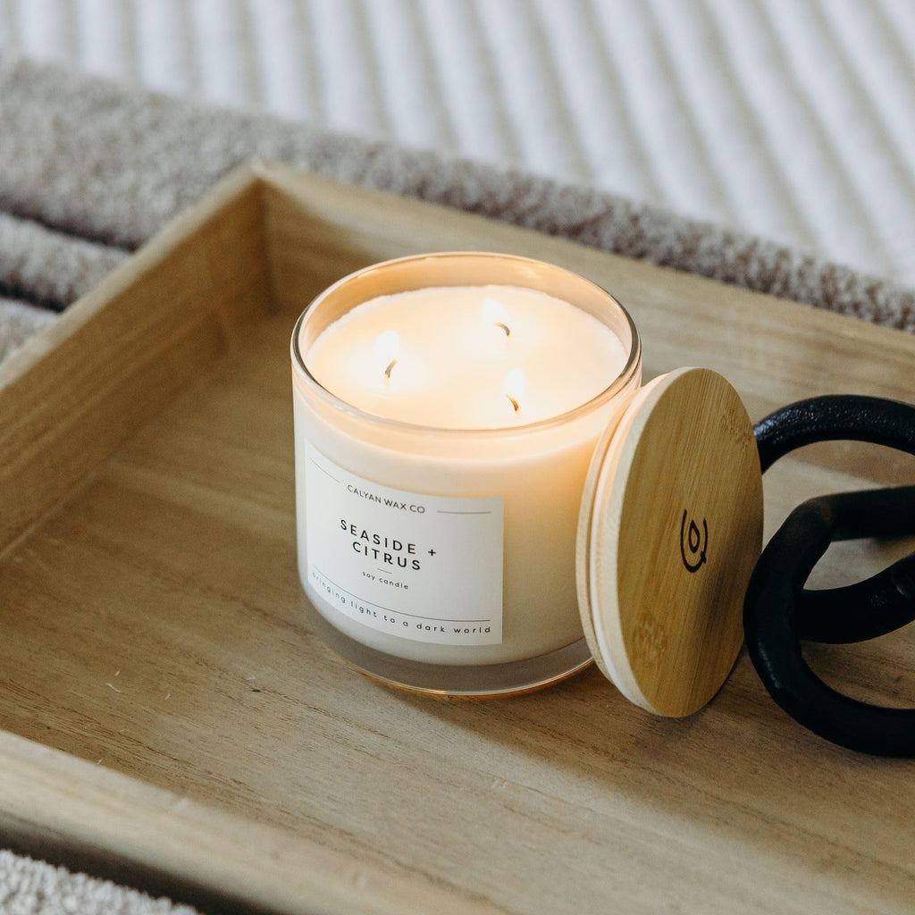 Seaside & 3 Wick Scented Candle - 43 Hour Burn